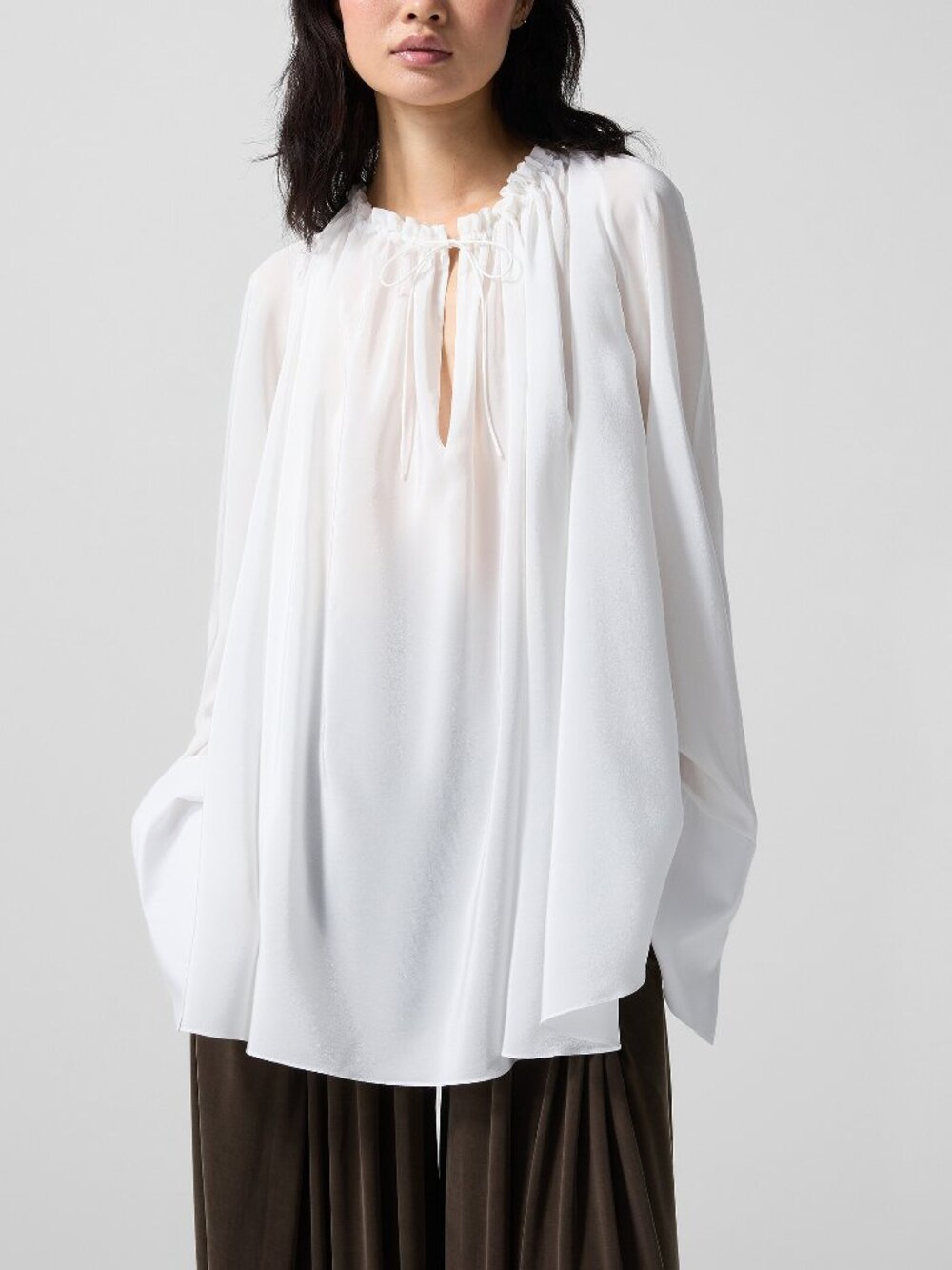 NWT- BALMAIN Silk crepe blouse